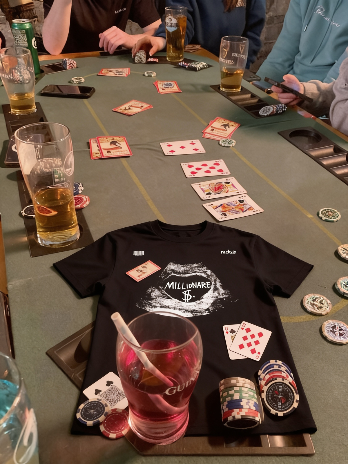 MILLIONAIRE Scan 001 Black — Pokertisch
